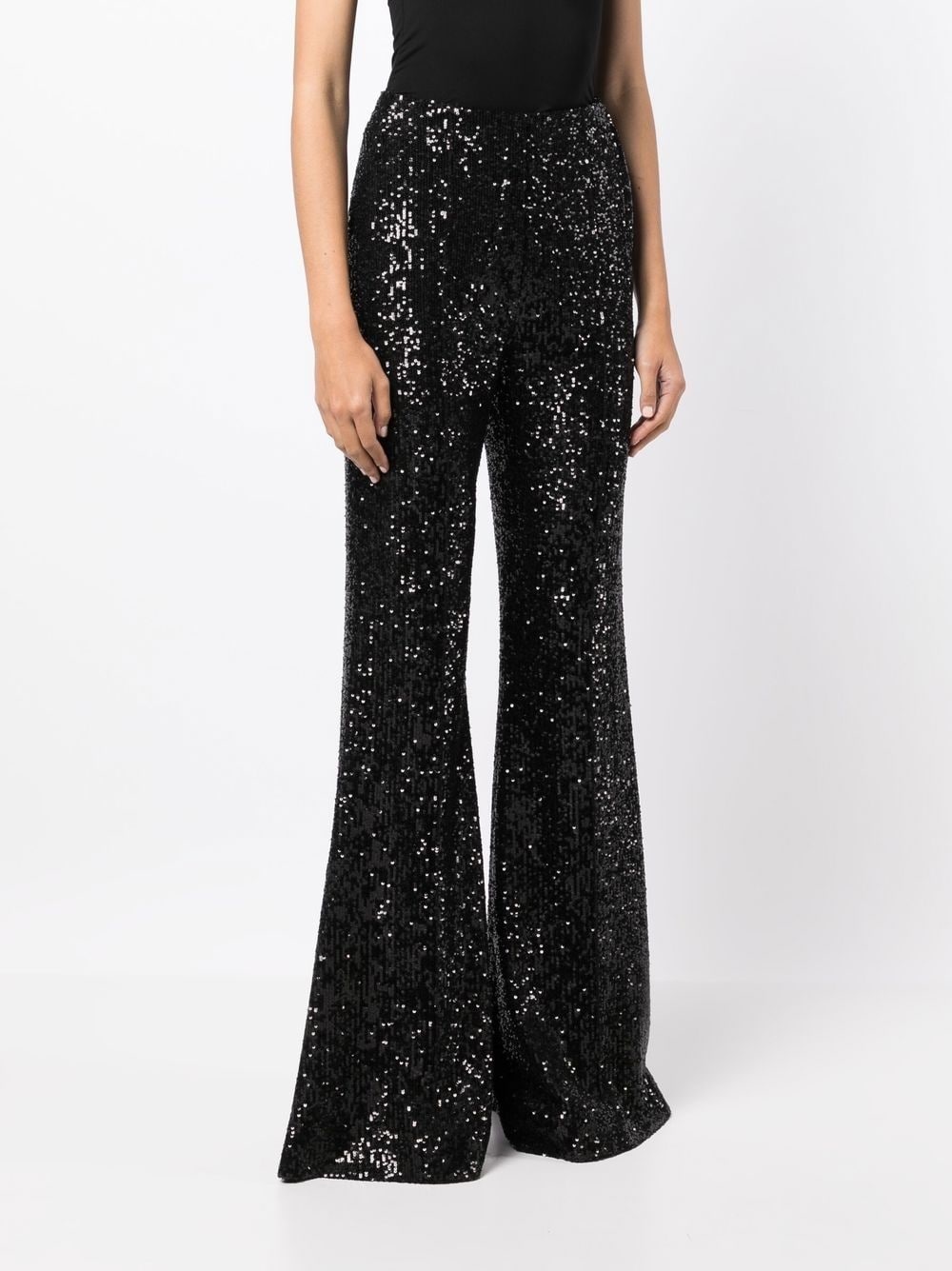 sequin-embellished flared trousers - 3
