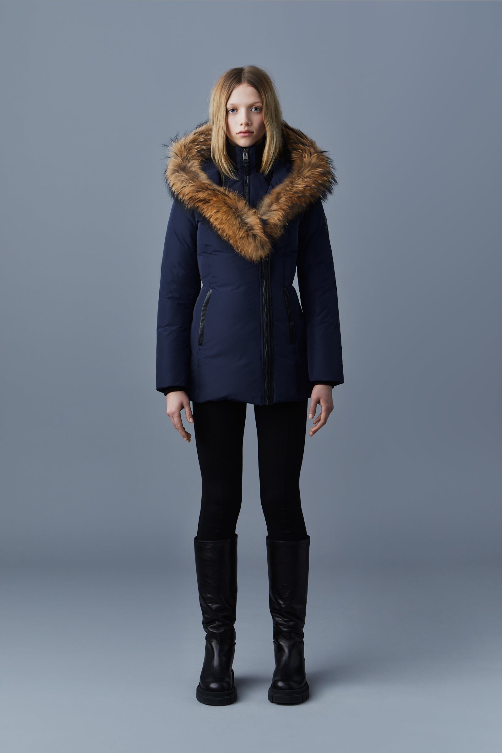 ADALI down coat with natural fur Signature Mackage Collar - 2
