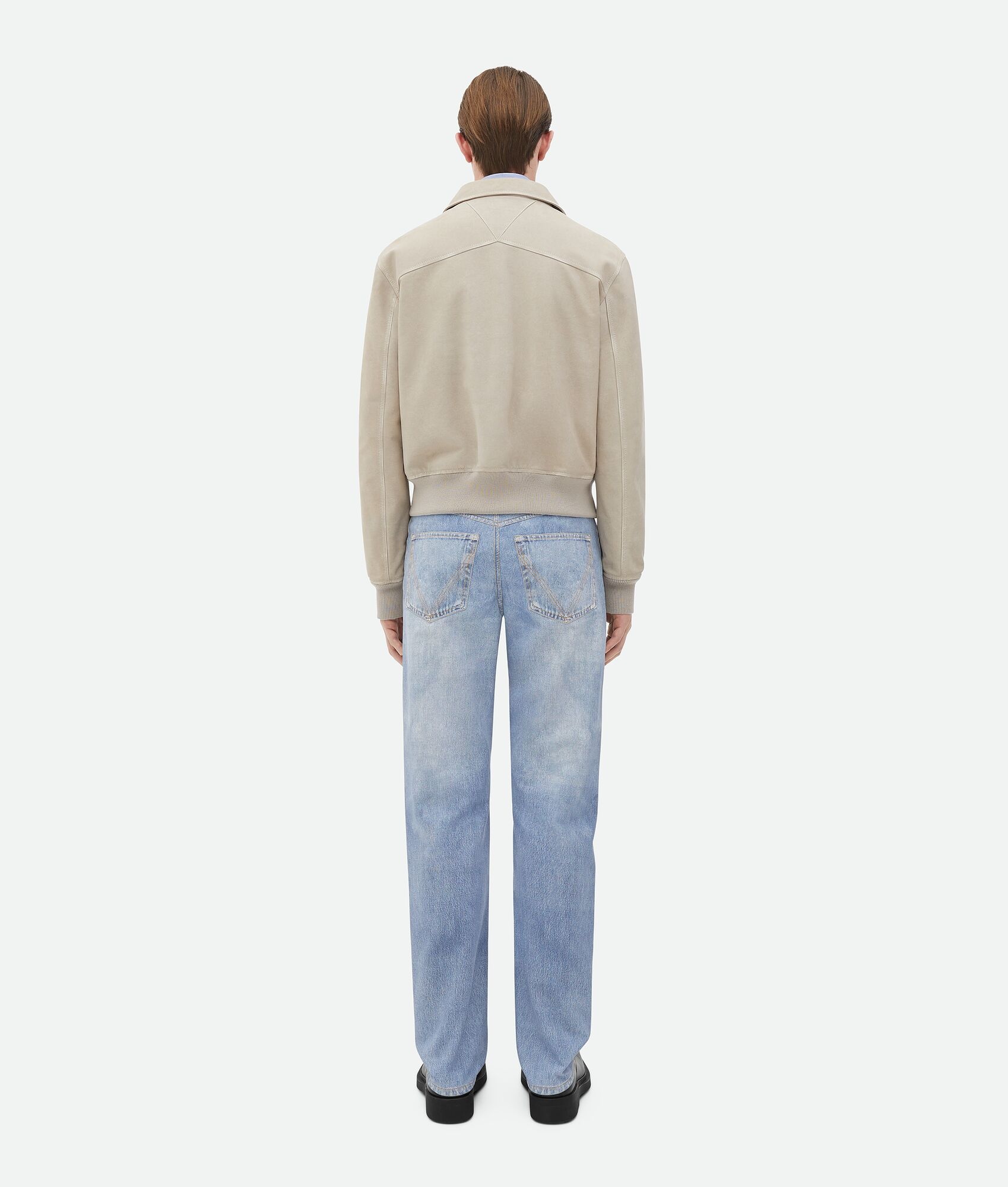 Printed Leather Chino Jacket - 3