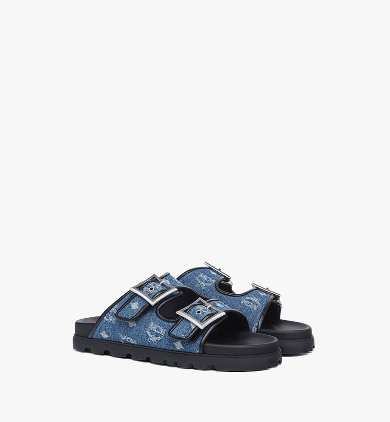 Monogram Sandals in Denim Jacquard 1