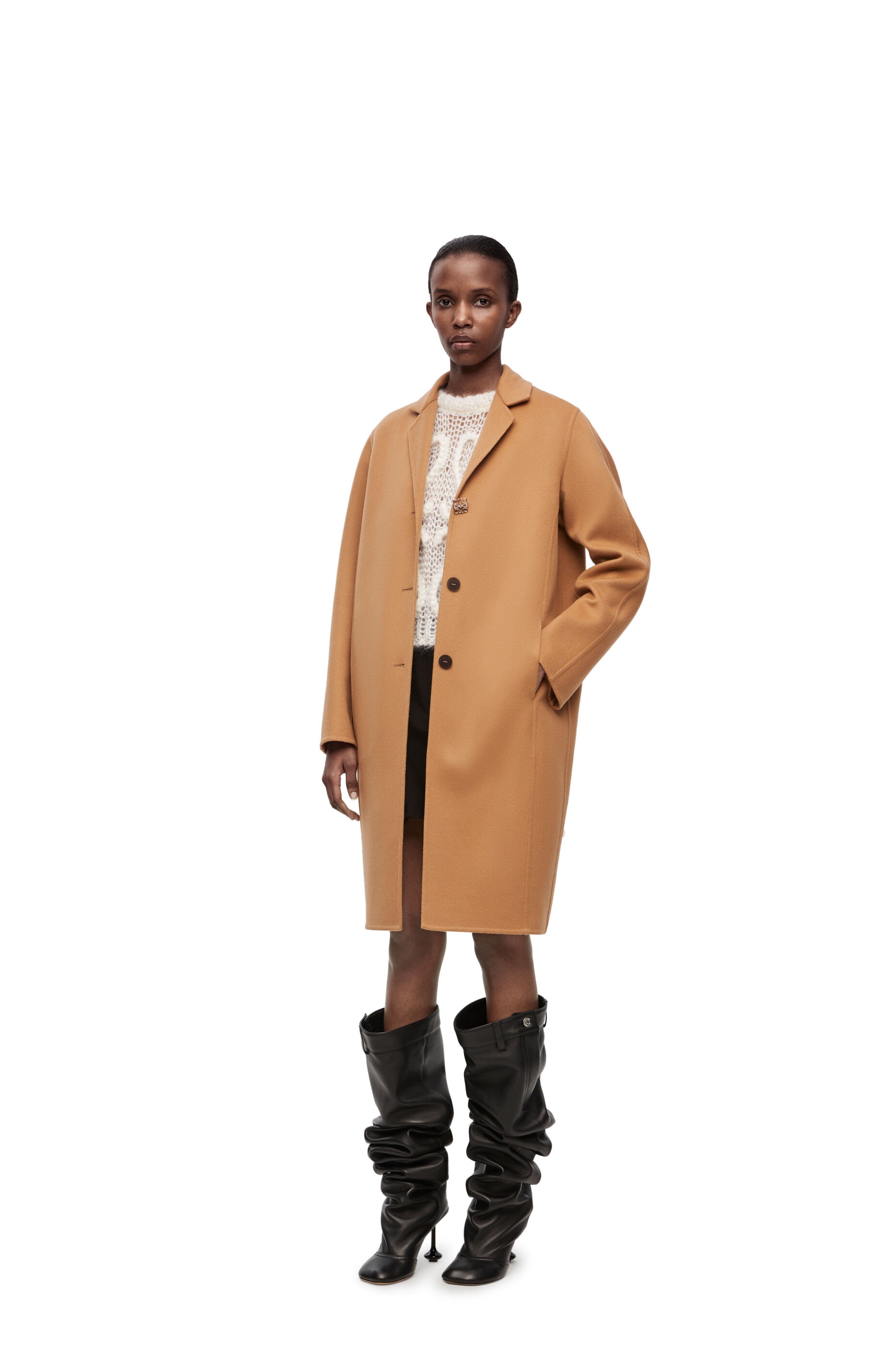 Anagram coat in wool and cashmere - 3