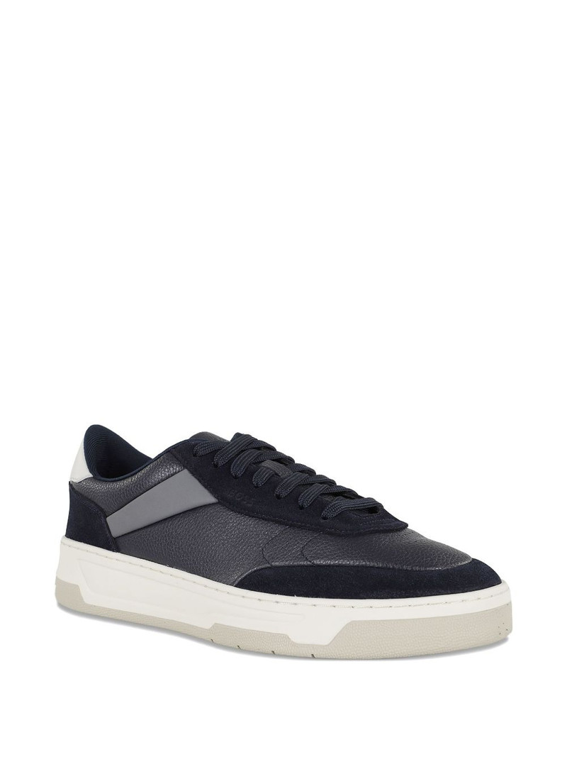 BOSS leather panel sneakers outlook