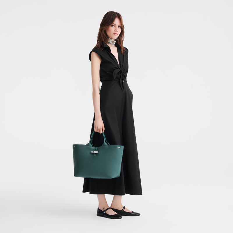 Longchamp Le Roseau L Handbag Cedar - Leather outlook