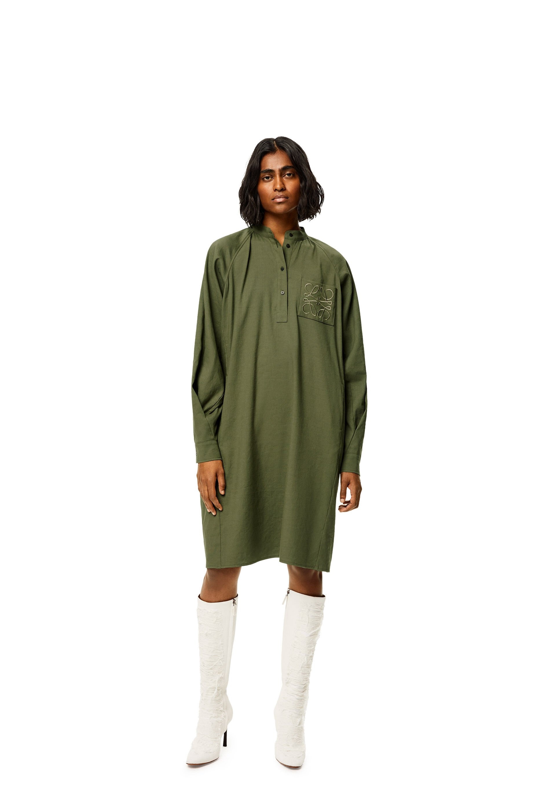 Anagram tunic dress in linen and cotton - 2