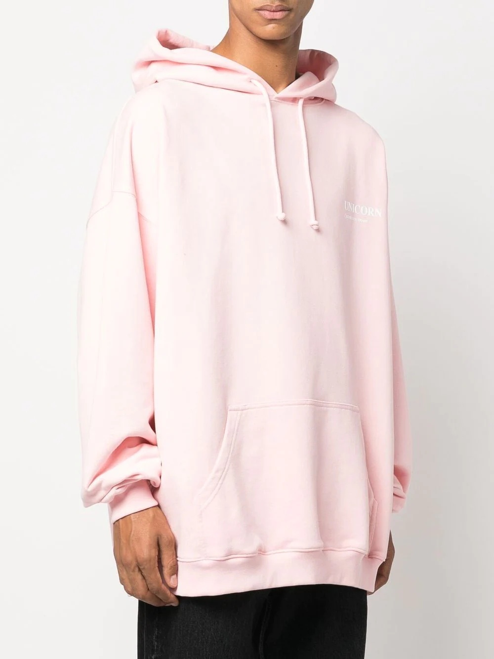 Unicorn slogan-print hoodie - 5