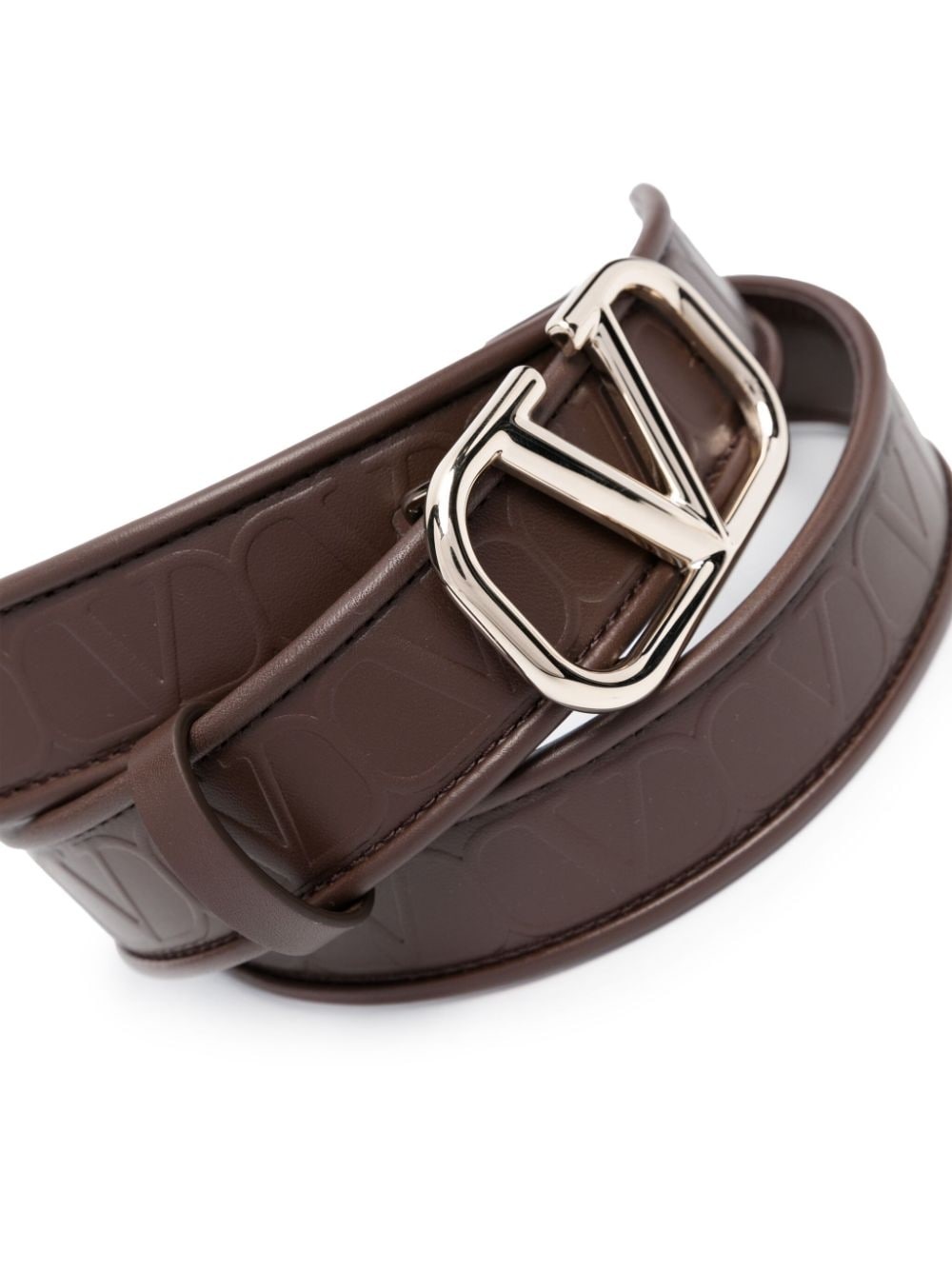 VLogo emboosed leather belt - 2