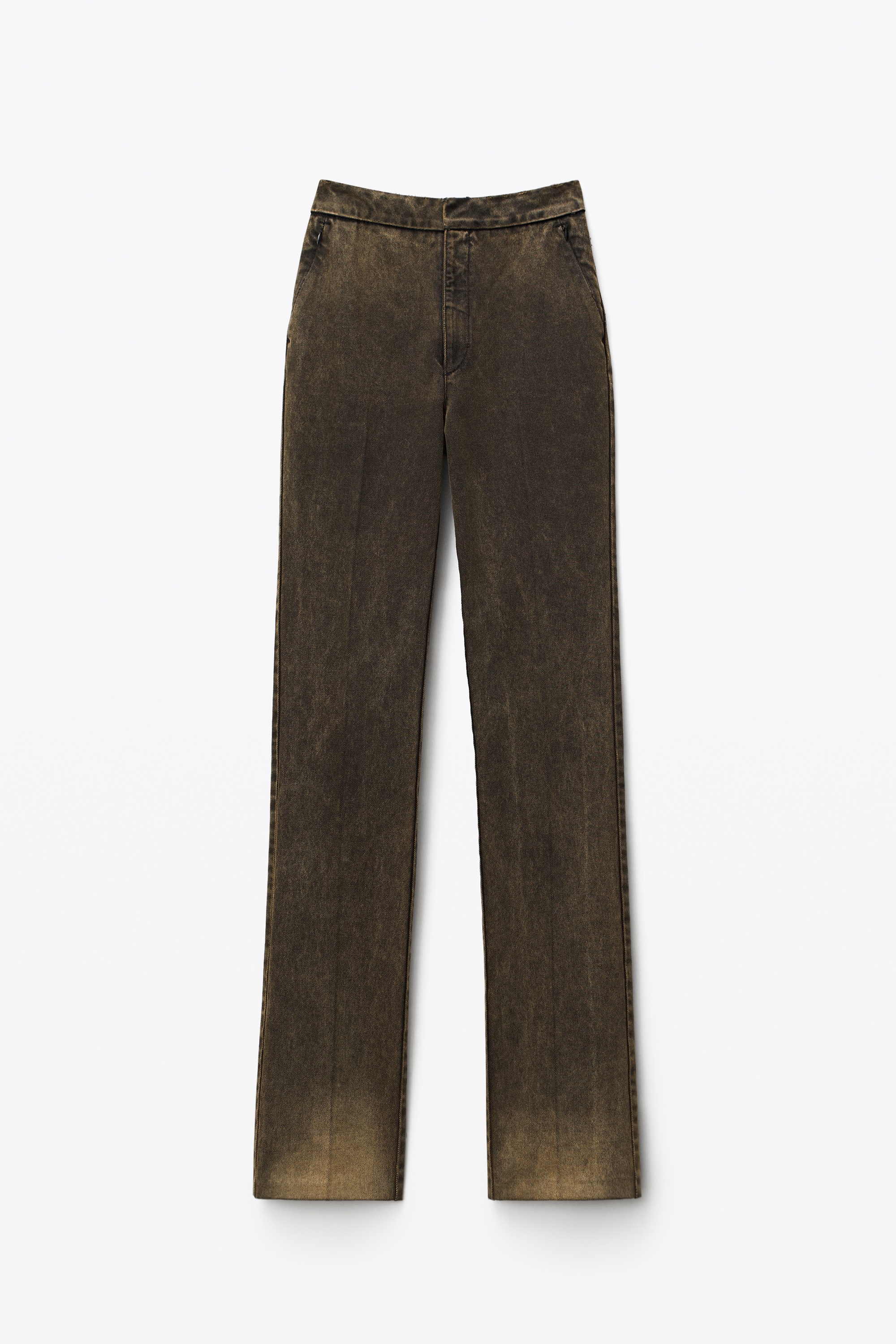 SLIM STRAIGHT PANT IN ACID OVERDYE DENIM - 1