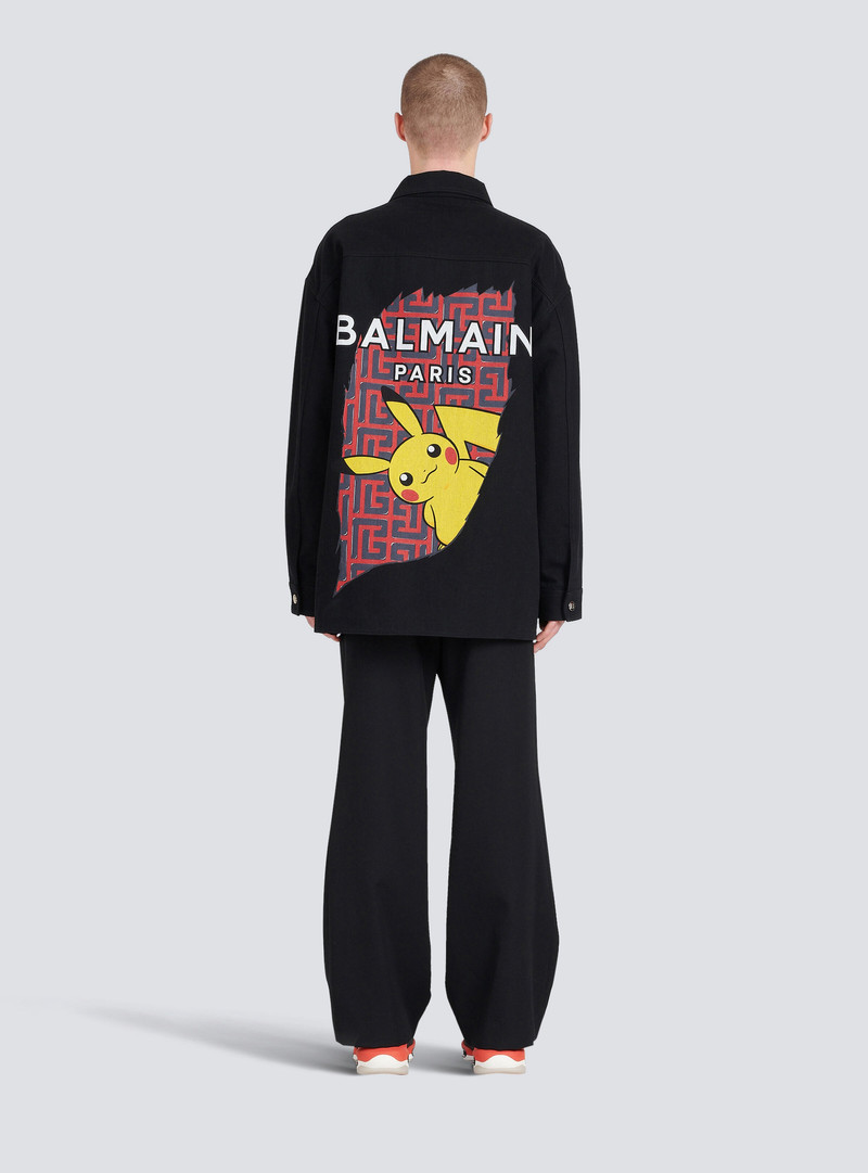 Balmain Unisex - Denim jacket with Pokémon print outlook