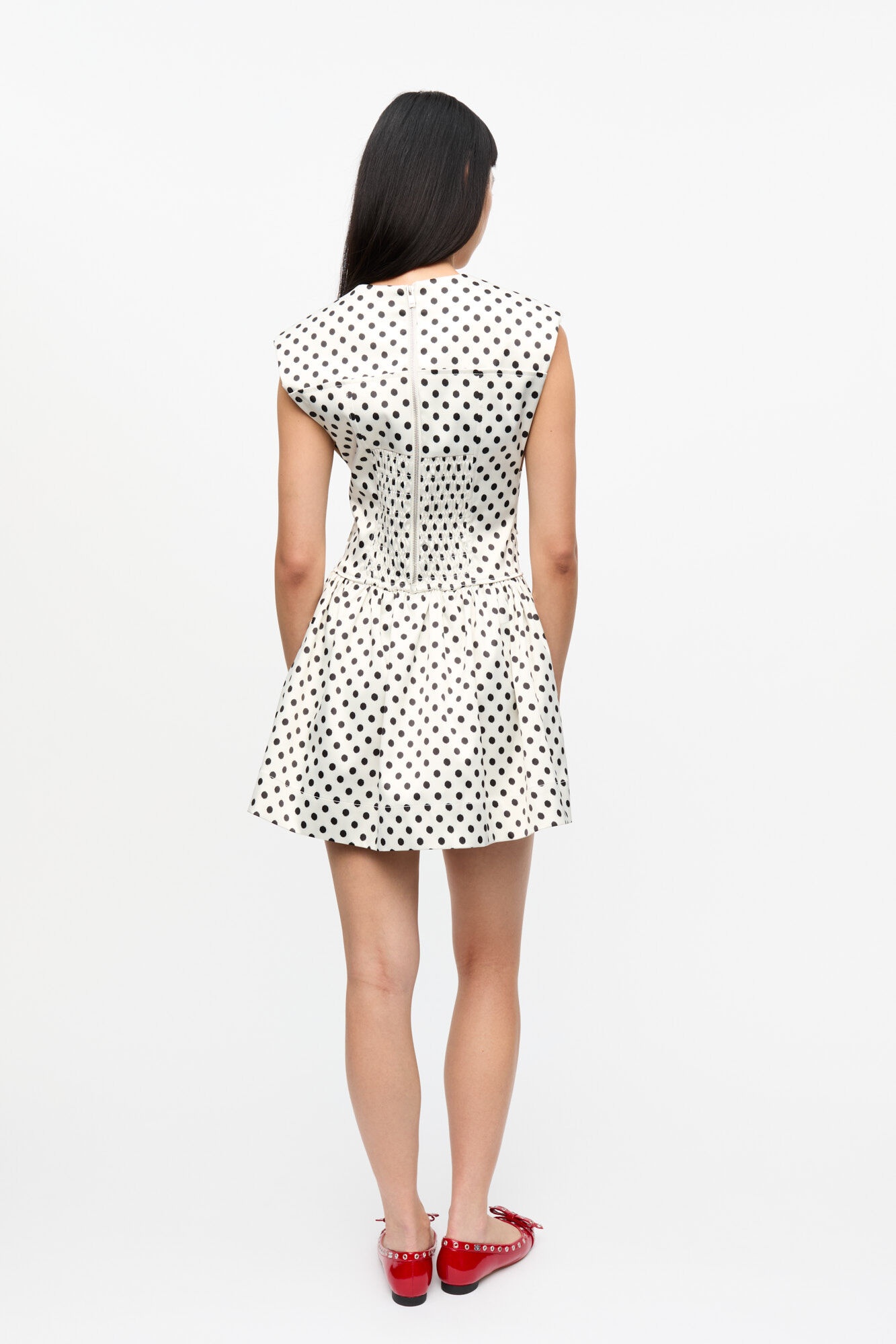 POLKA-DOT SATIN CORSET MINI DRESS - 3