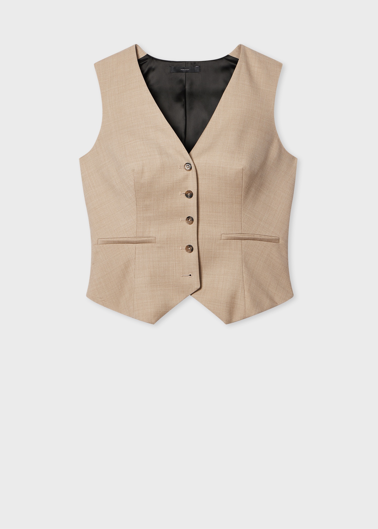 A Suit To Travel In - Women's Stone Wool Waistcoat & Tailored Skirt - 2