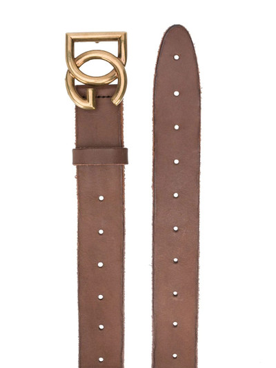 Dolce & Gabbana DG buckle leather belt outlook