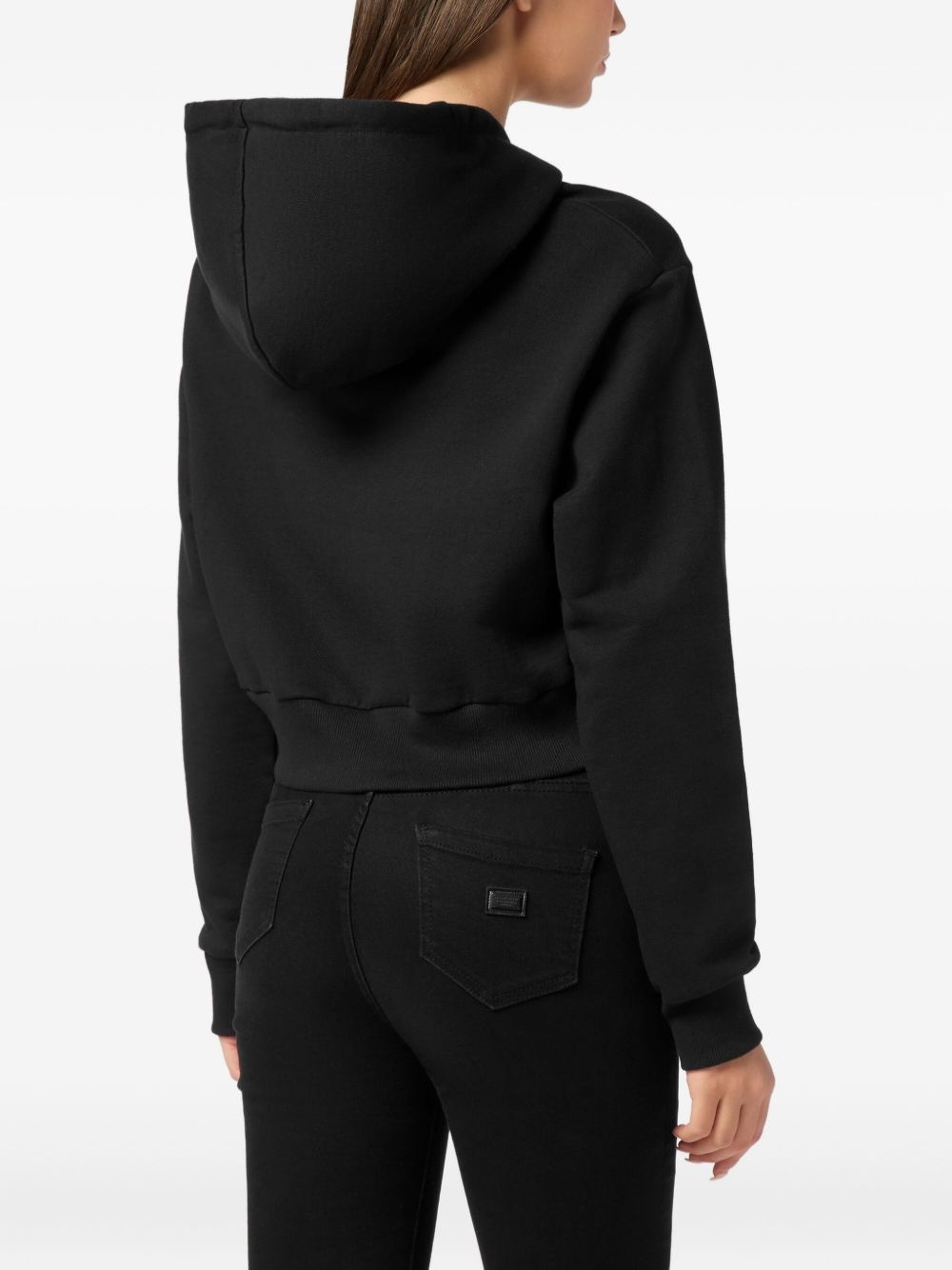 Venice Beach cropped strass hoodie - 3