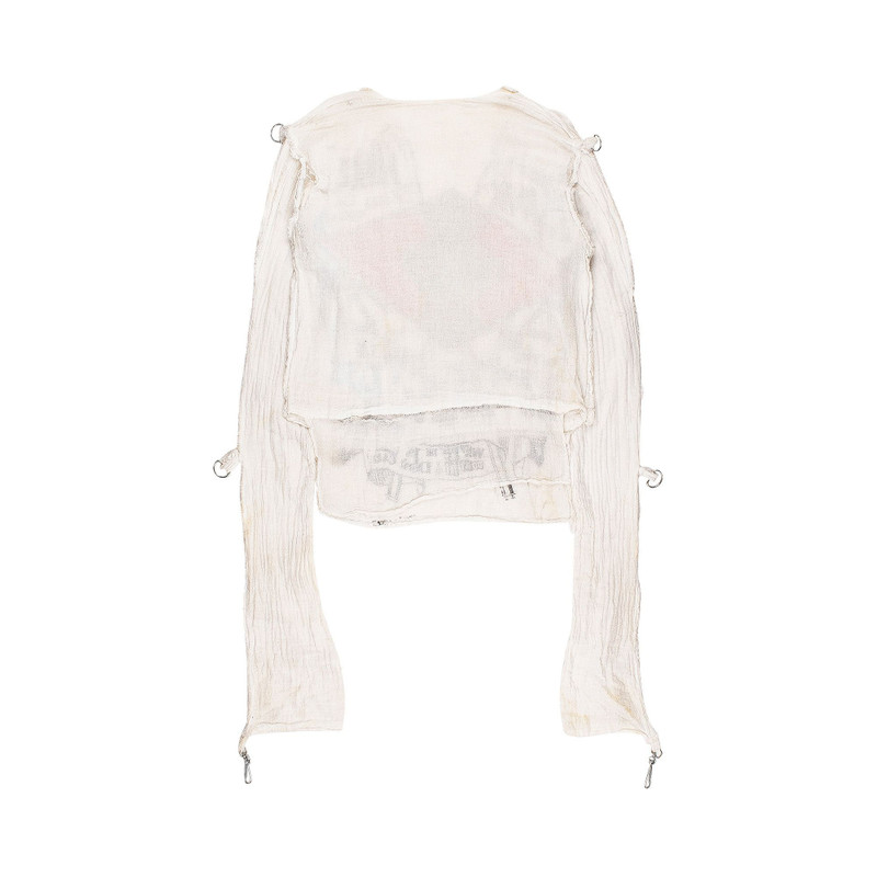 Pre-Owned Vivienne Westwood Vintage 1970's Original Punk Gang Muslin Shirt 'Cream' 3