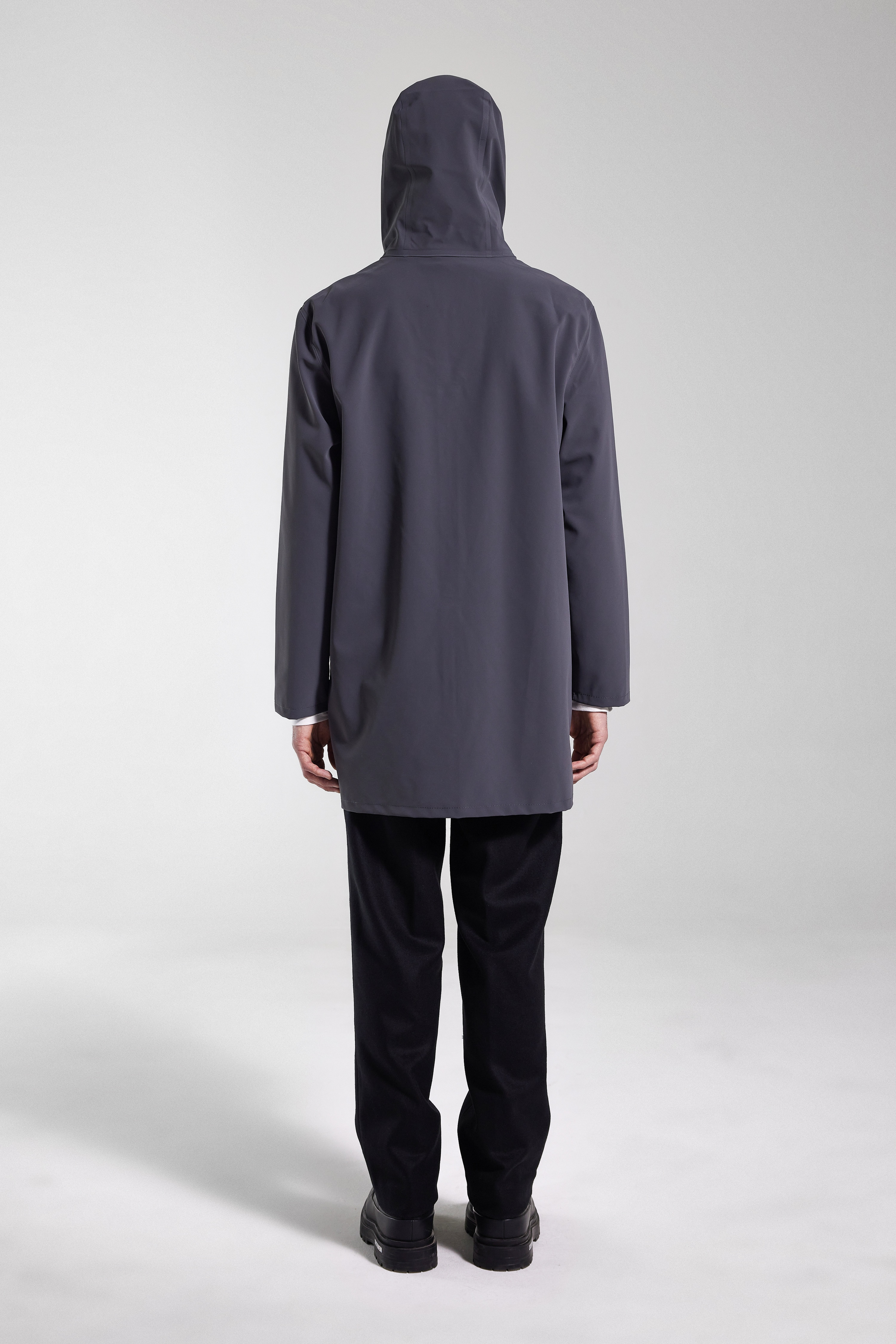 Stockholm Lightweight Zip Matte Raincoat Metal - 4