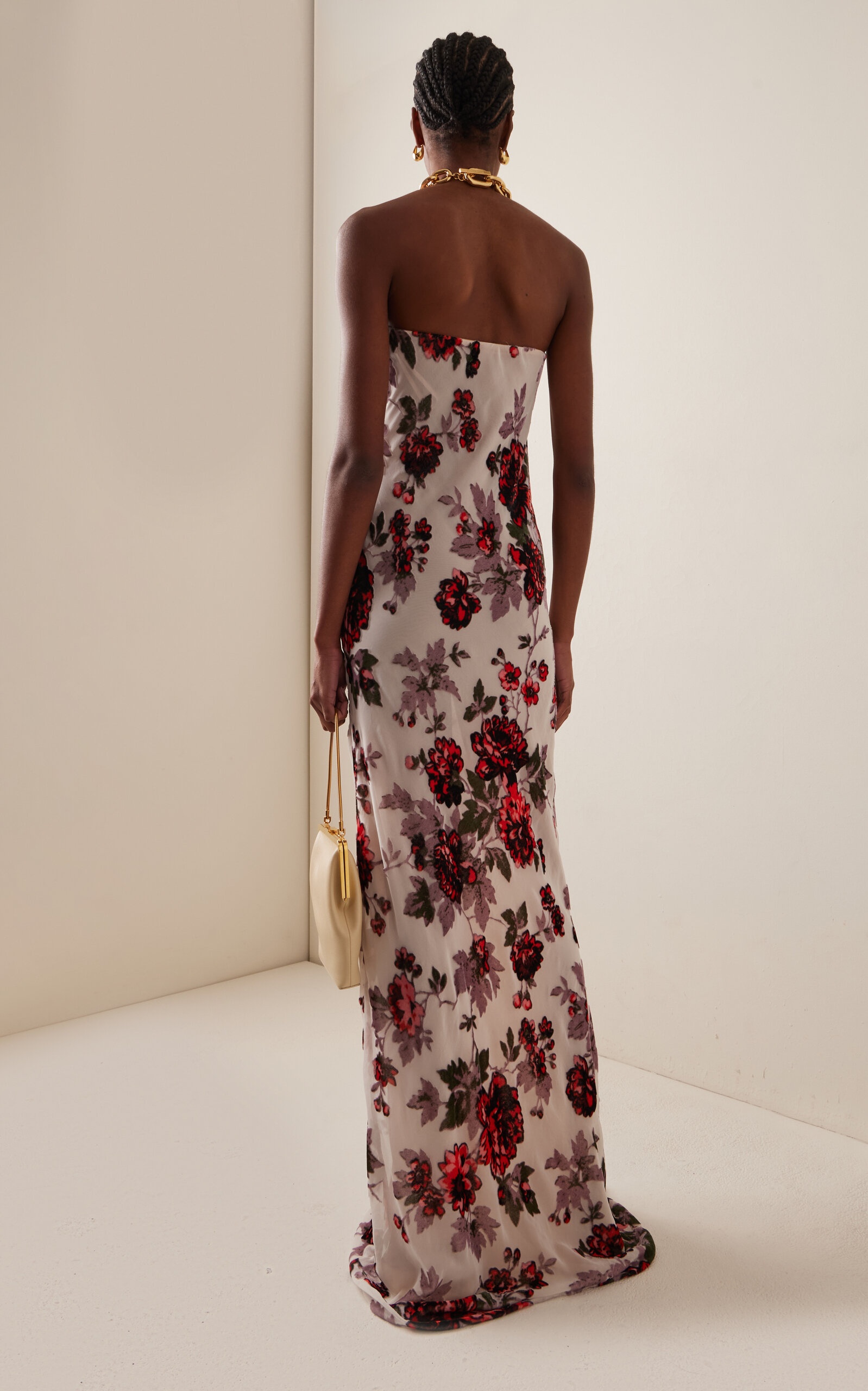 Floral Velvet Devore Gown floral - 4