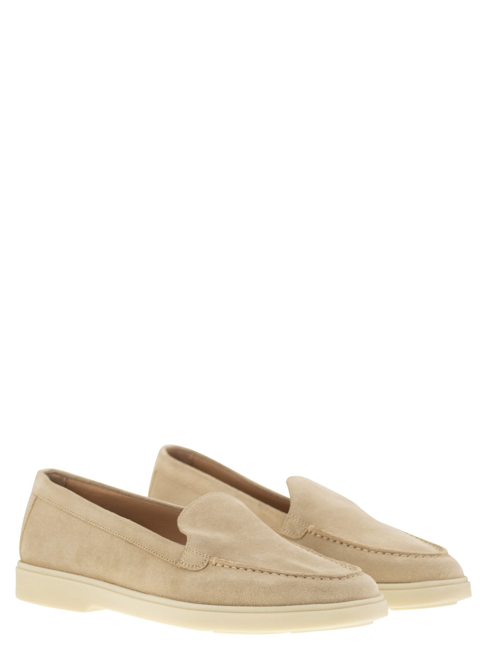 Santoni Women Suede Moccasin - 4