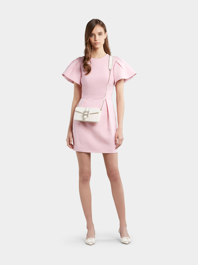 Roger Vivier Miss Vivier Strass Buckle Clutch in Leather outlook