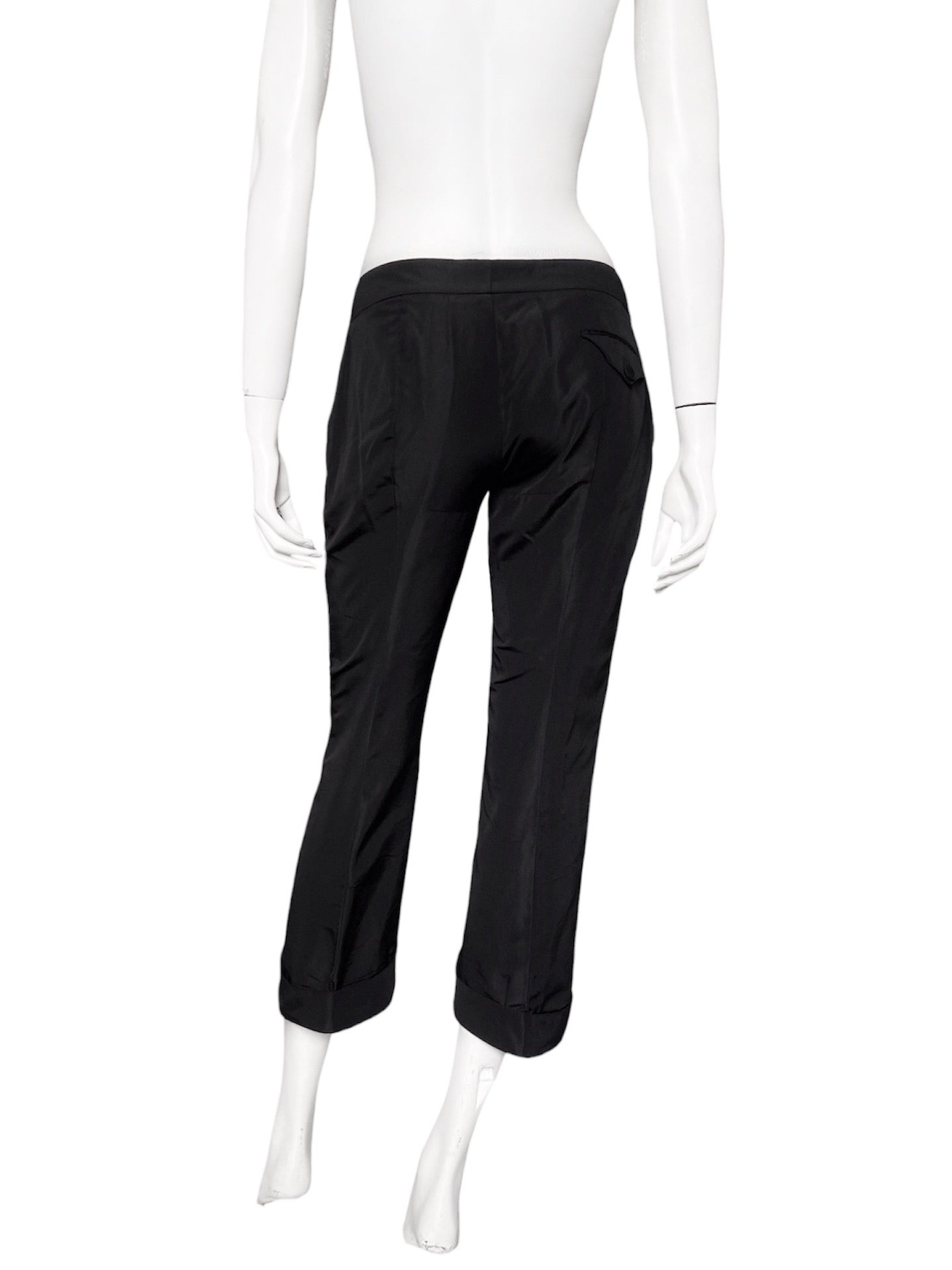 zOthers - Alexander Mcqueen Spring 2007 Runway Black Silk Bumster Pants 38 - 6
