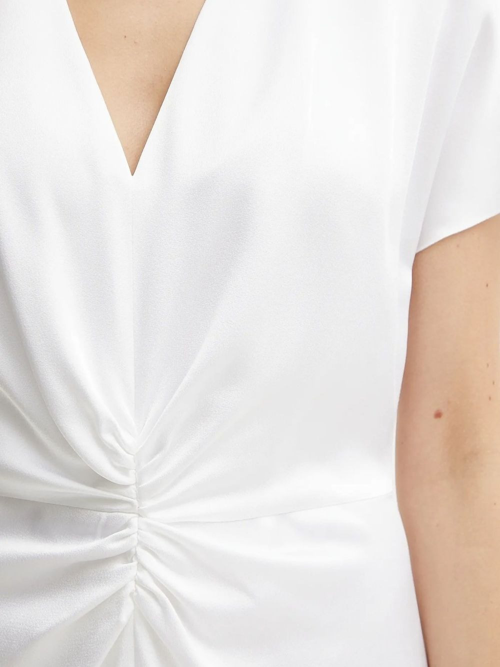 V-neck twisted midi dress - 4