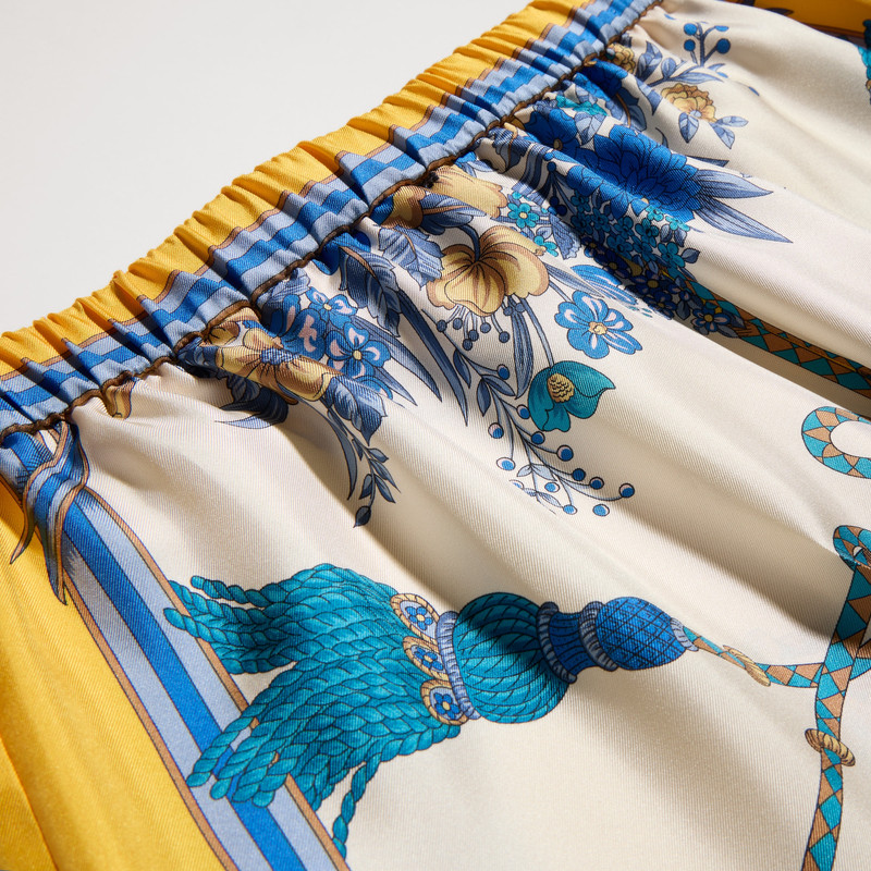 Printed silk twill pants 6