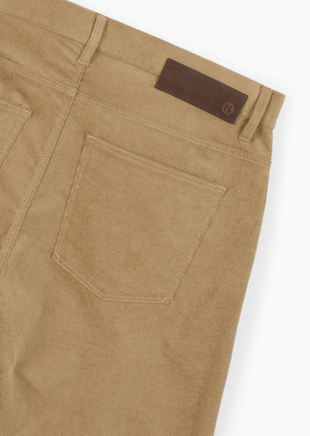 Regular-fit, five-pocket trousers in ribbed cotton and cashmere - 5