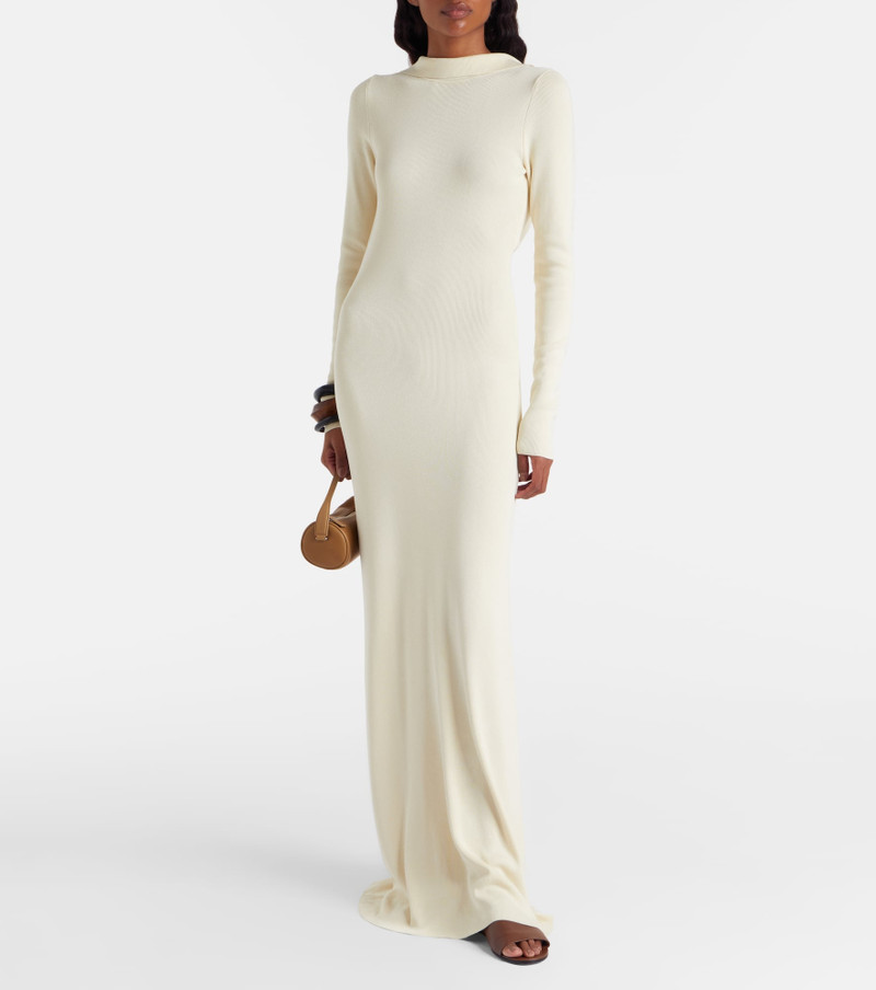 AYA MUSE Elowen open-back silk-blend maxi dress outlook