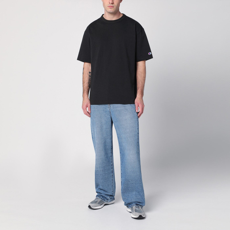 Champion Black cotton crew-neck T-shirt outlook