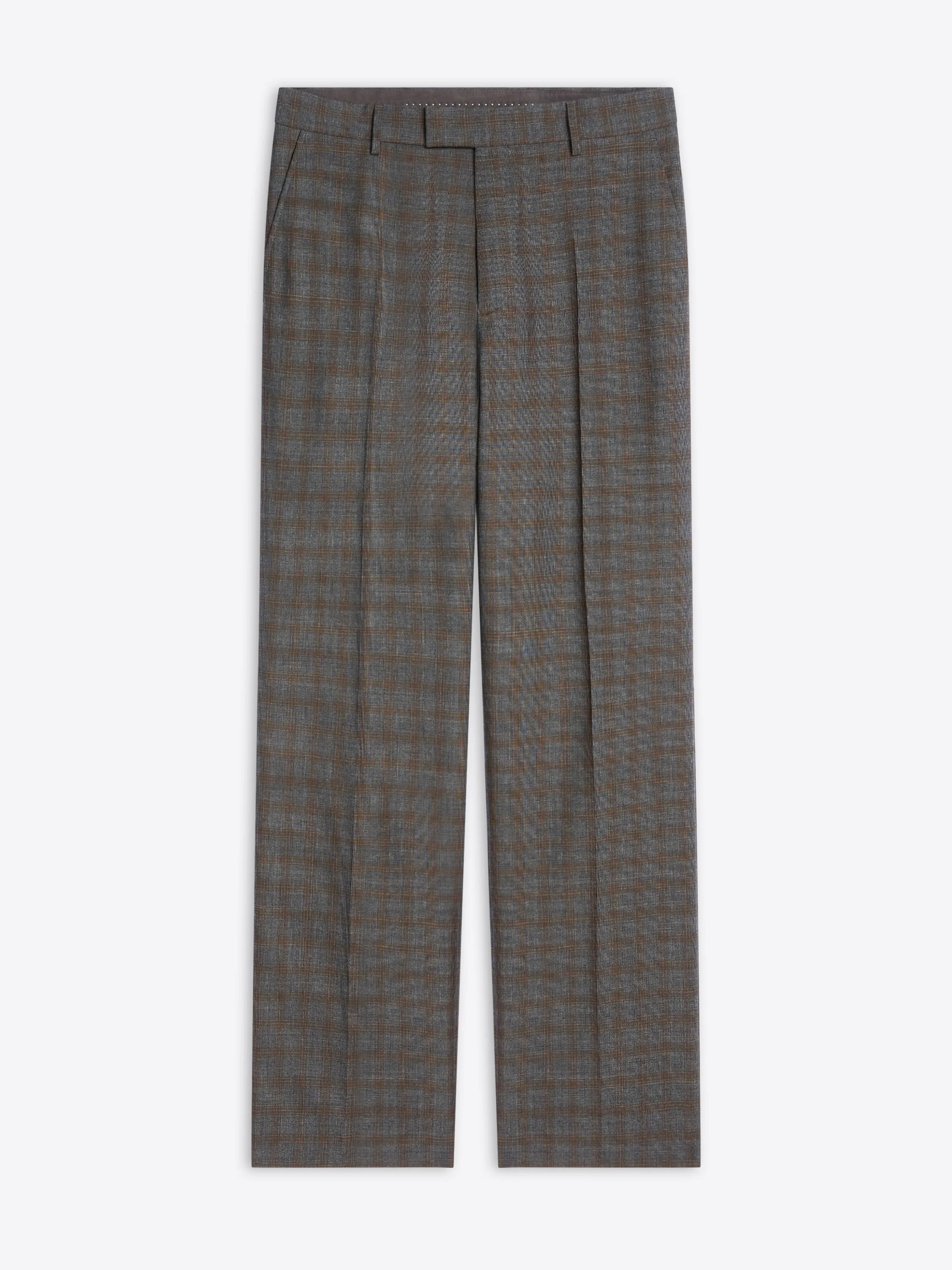 LONG STRAIGHT-LEG WOOL PANTS - 1