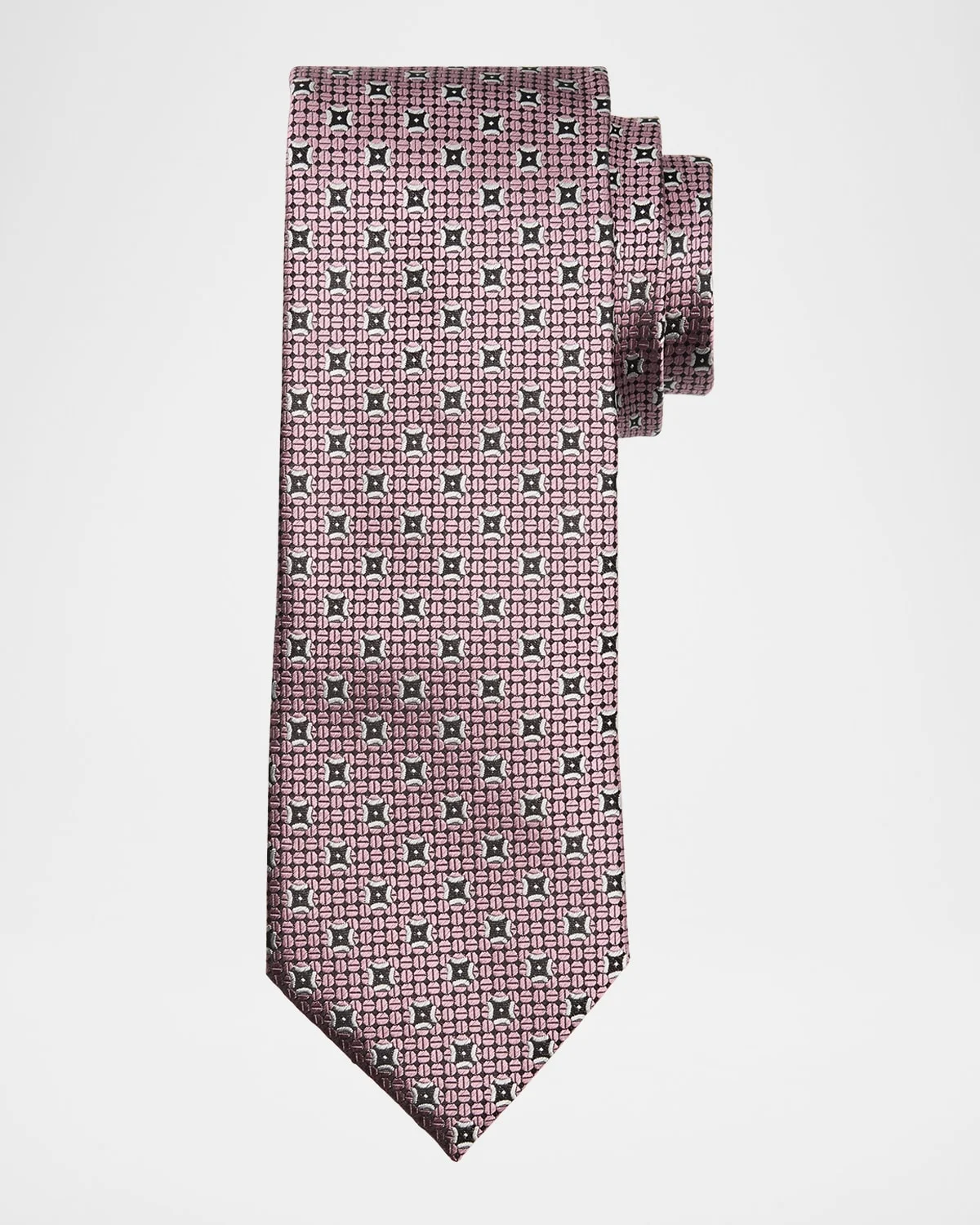 Men's Woven Medallion Silk Tie - 1