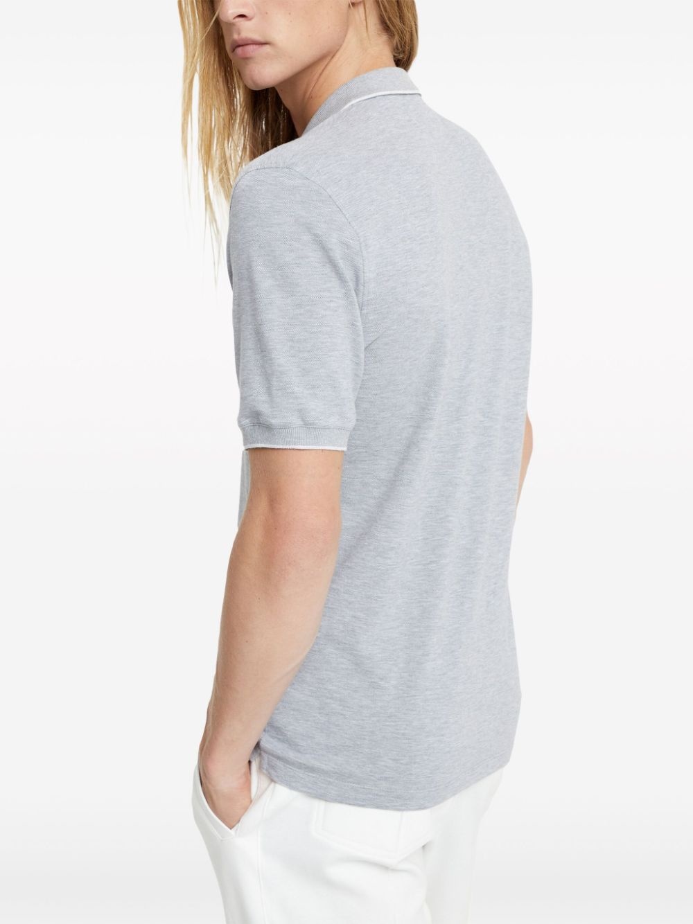 logo-embroidered polo shirt - 4