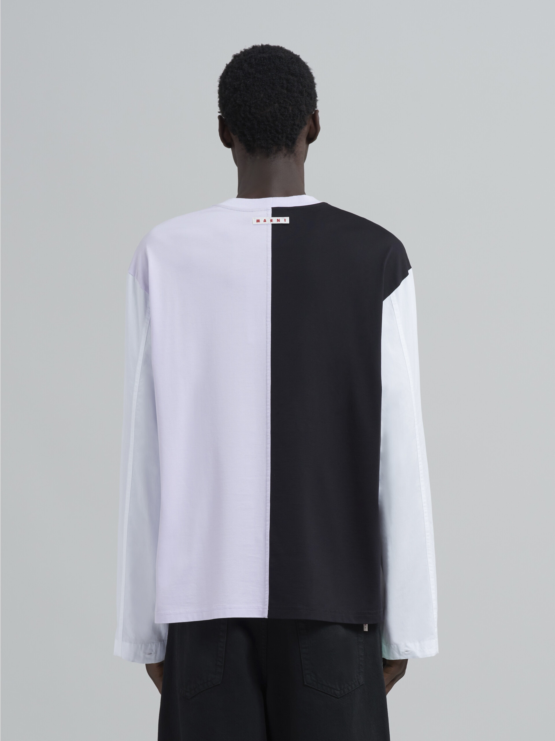 ORGANIC COTTON JERSEY AND POPLIN T-SHIRT - 3