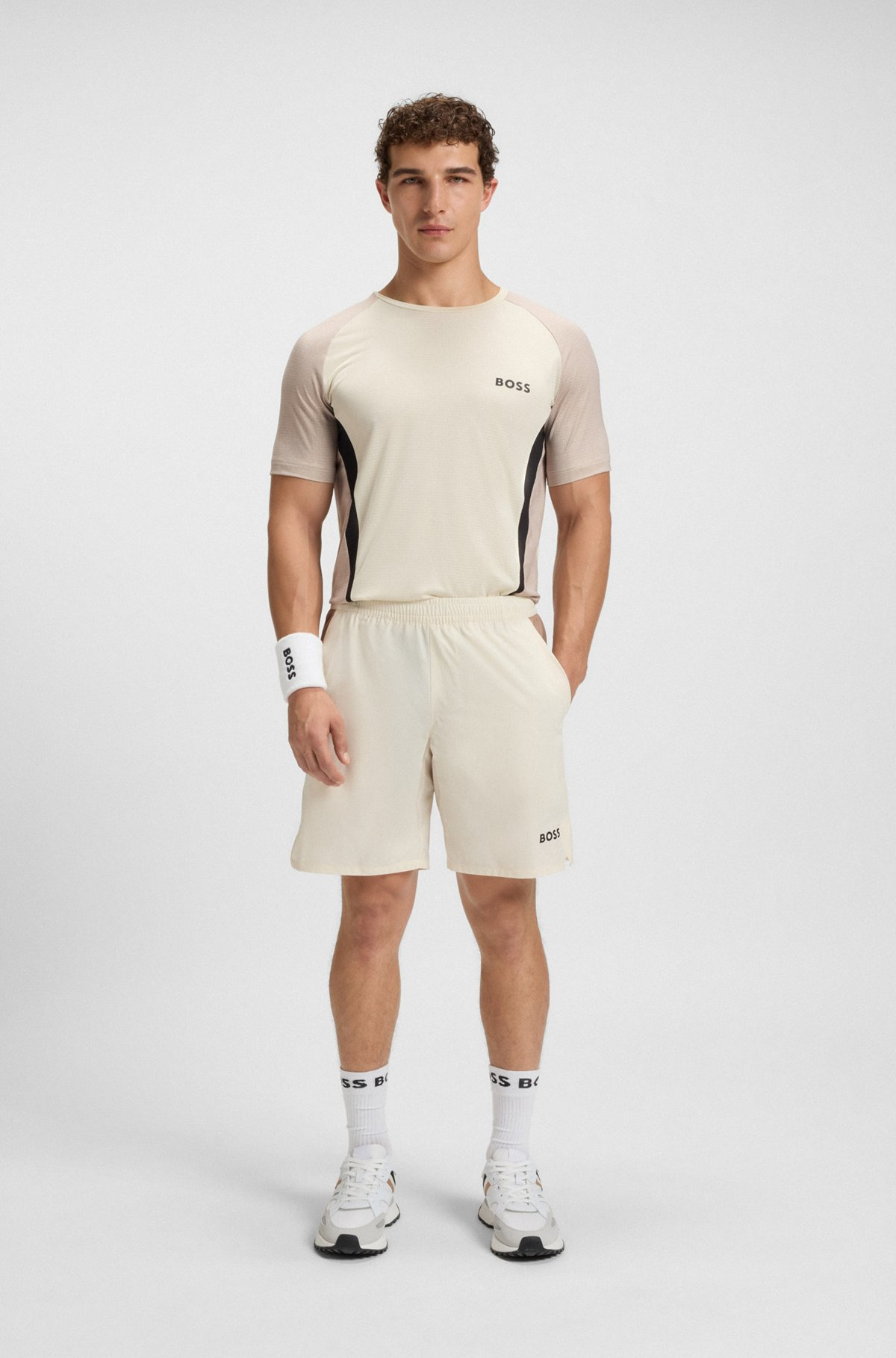 ACTIVE TENNIS SHORTS IN STRETCH FABRIC WITH MOISTURE MANAGEMENT - 3