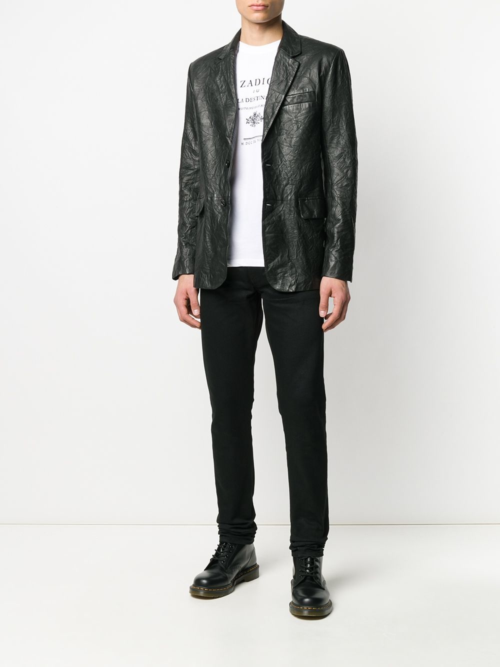 crinkle effect blazer - 2