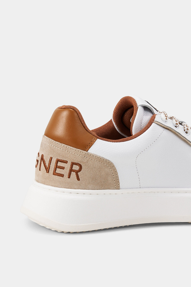 Milan sneakers in White/Cognac 7