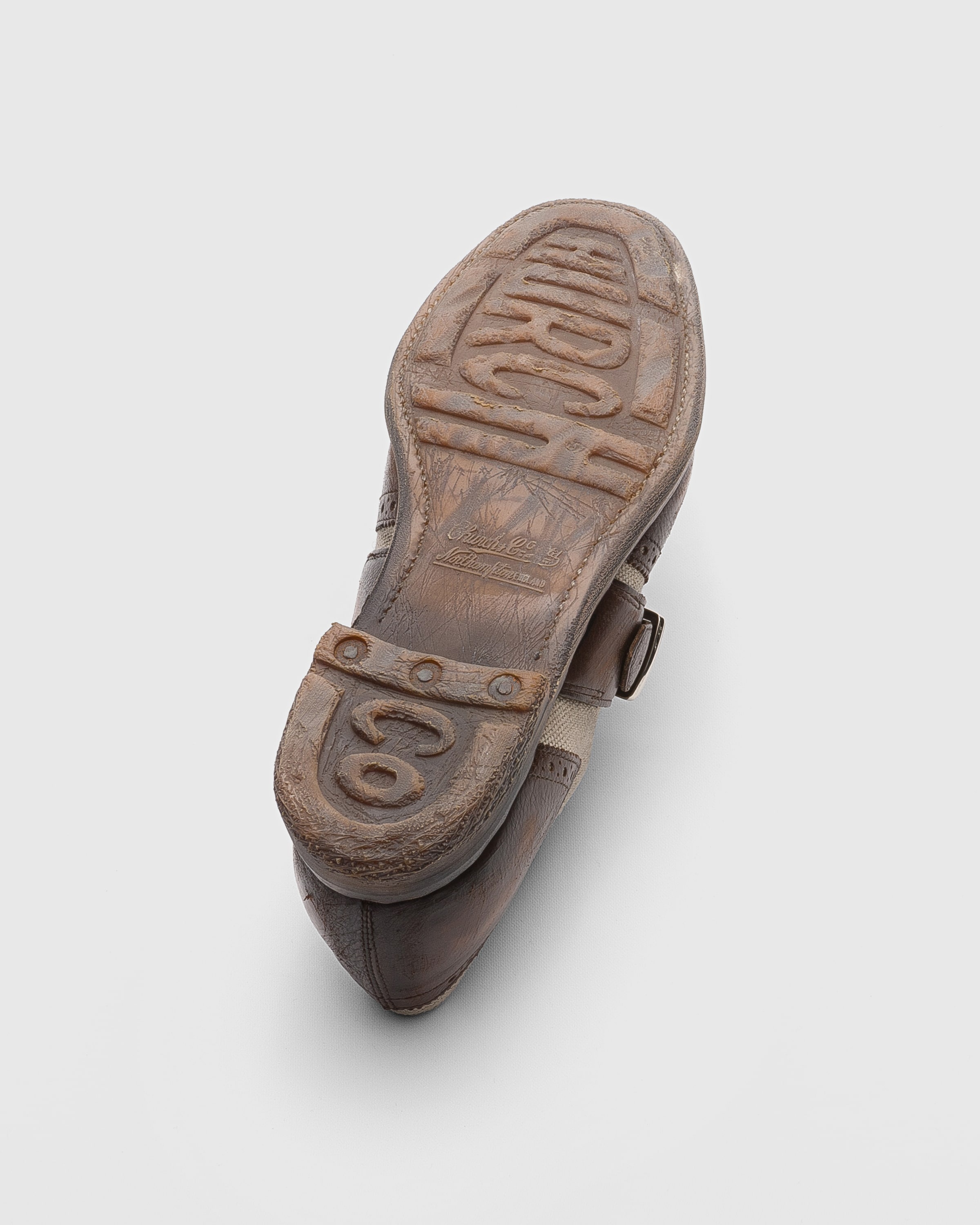 Vintage Glacè and Linen Buckle Loafer - 6