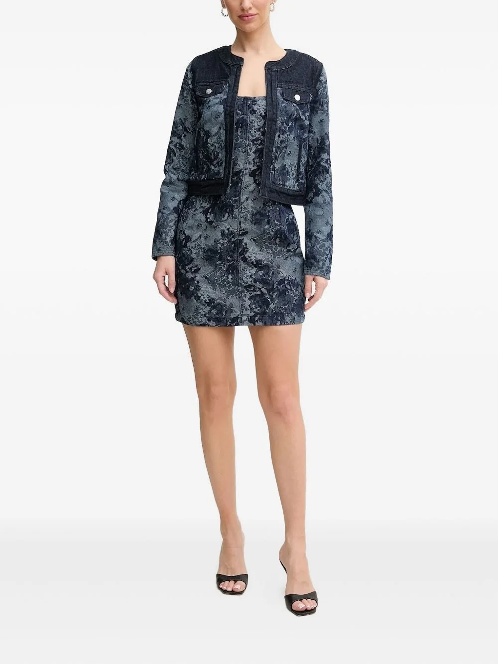 Eden jacquard denim mini dress - 1