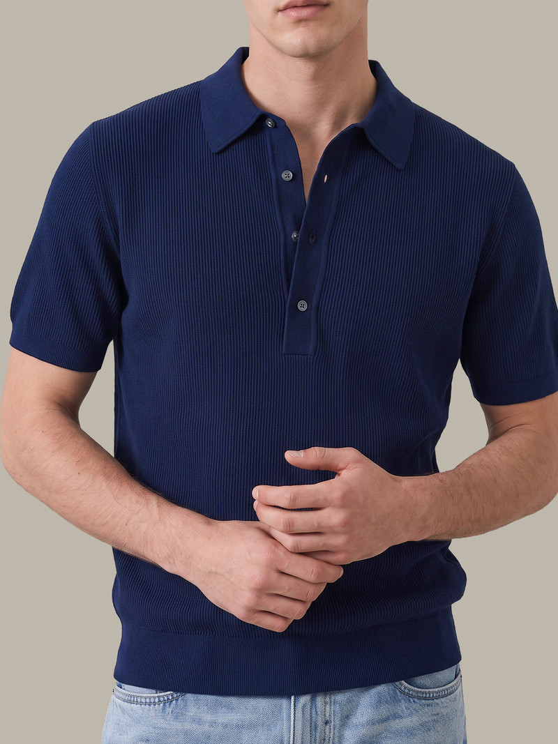 Jonathan: Cotton Knit Polo Shirt 4