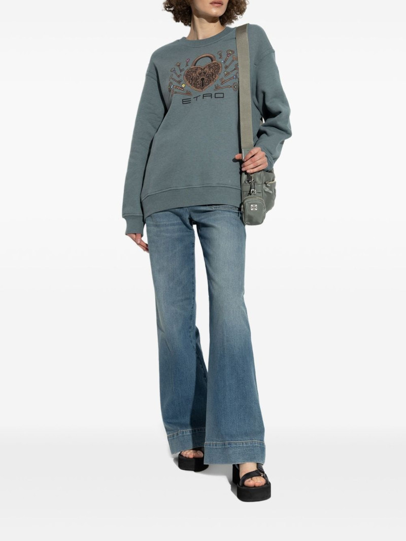 Etro padlock graphic sweatshirt outlook