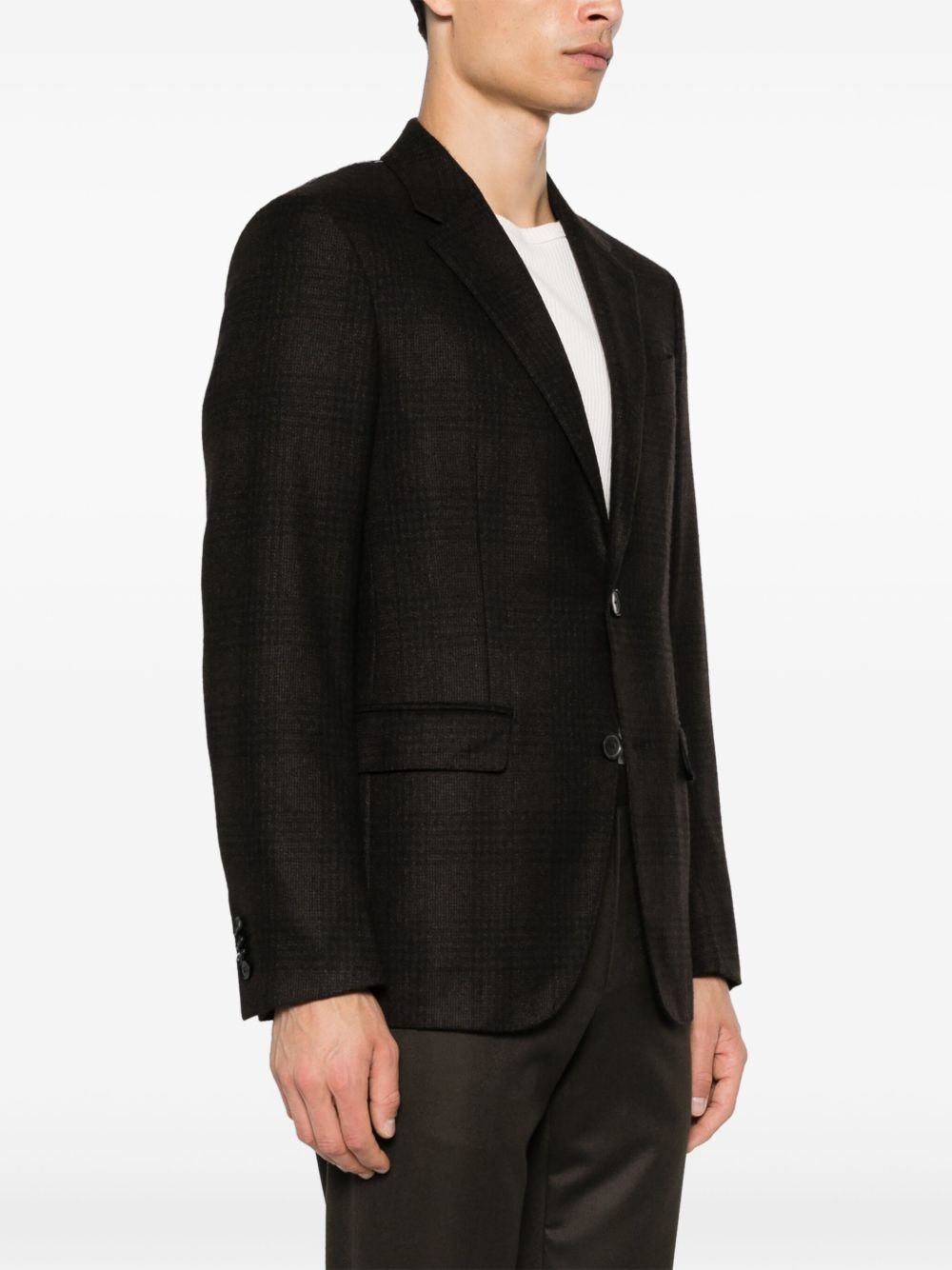 checked blazer - 3