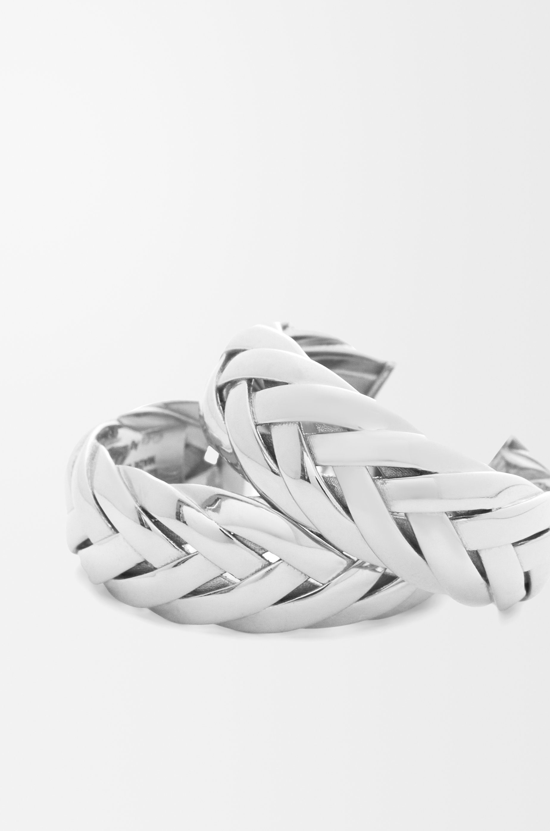 Braided hoop earrings in sterling silver - 3