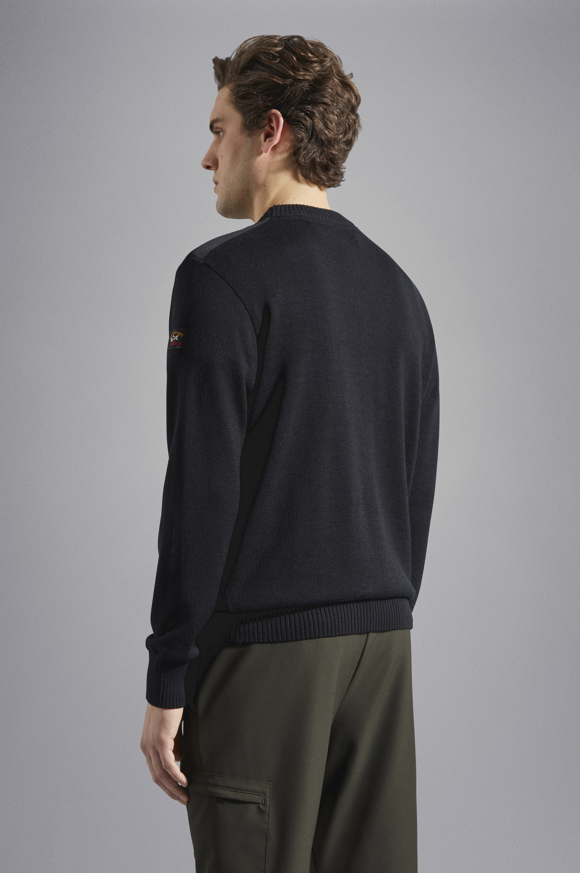 BRETAGNE WOOL CREW NECK WITH ICONIC BADGE - 3