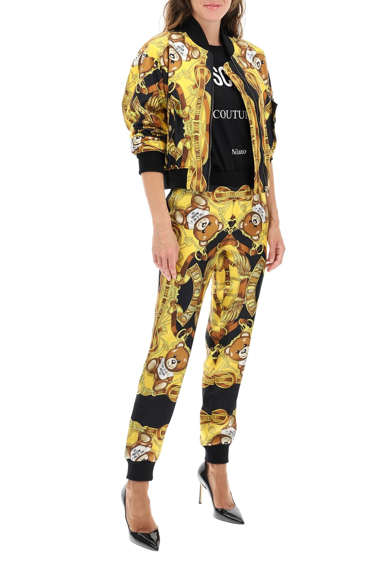 SILK JOGGER PANTS WITH FOULARD PRINT - 2