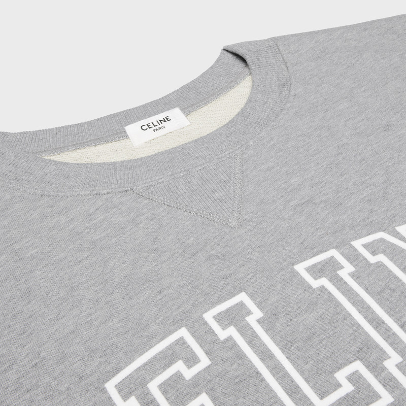 celine loose sweatshirt in cotton fleece 3