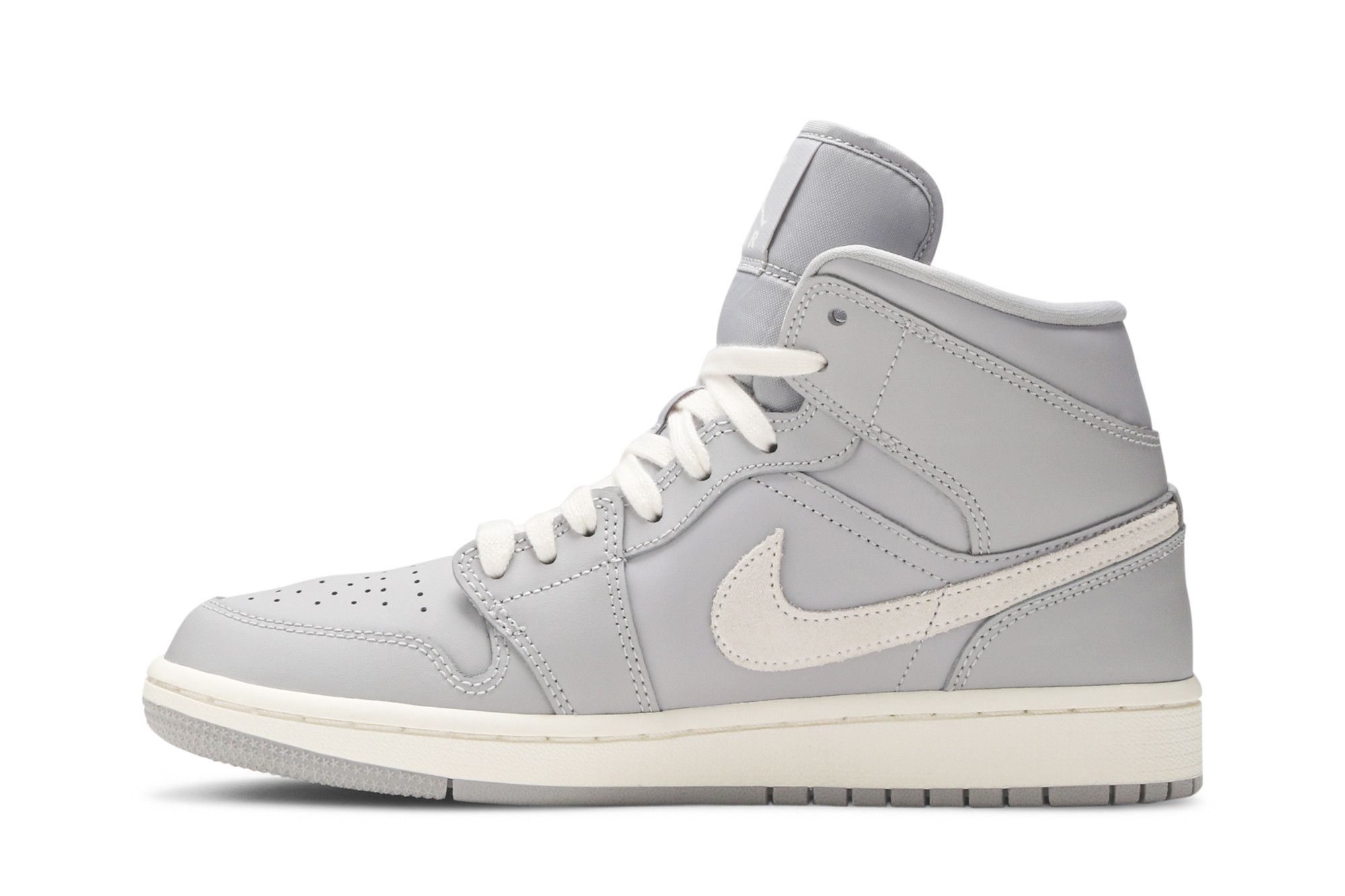 Wmns Air Jordan 1 Mid 'Grey Light Bone' - 3