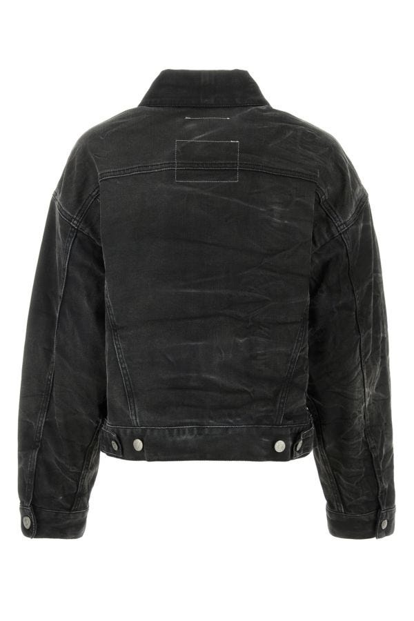 ジャケット Mm6 Maison Margiela Black Stretch Denim Jacket MM6 Maison Margiela Black stretch denim jacket