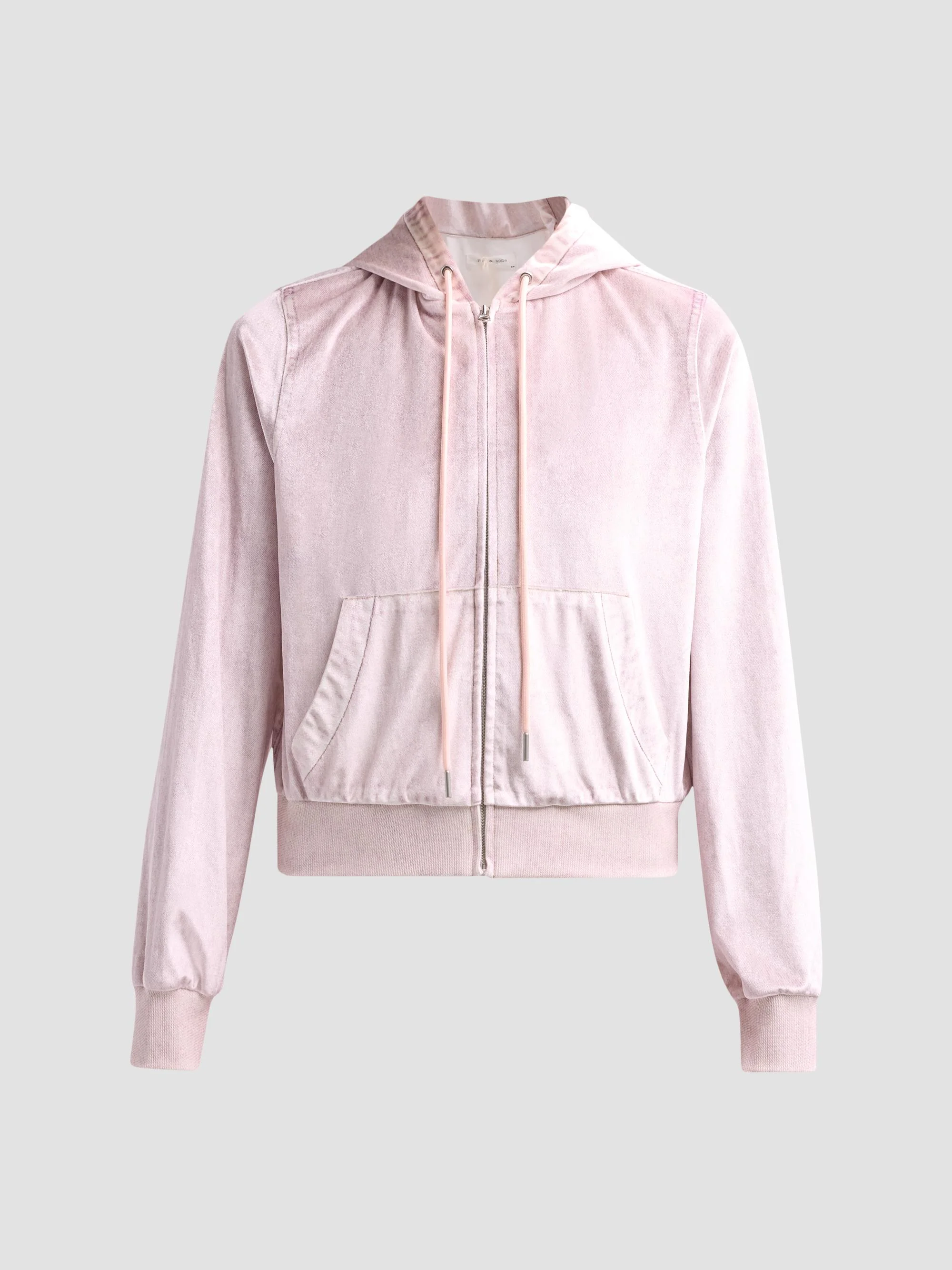 Women's rb Miramar Velvet Zip-Up Hoodie - Pink Marble - 1