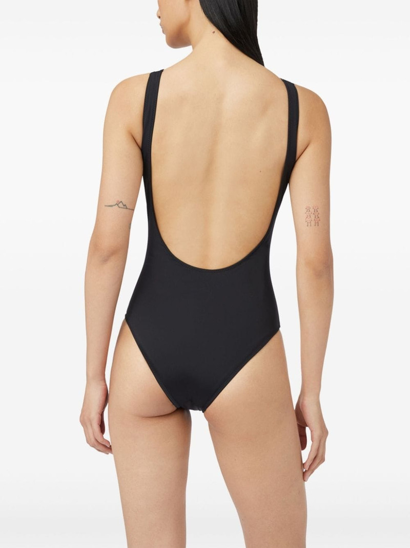 logo-print low-back swimsuit 3