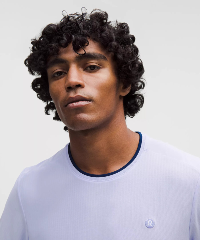 lululemon UV-Protective Striped Mesh Tennis T-Shirt outlook
