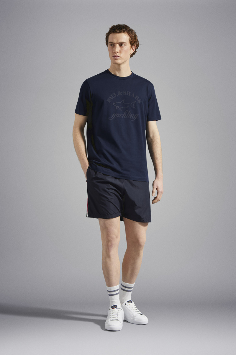 Paul & Shark COTTON T-SHIRT WITH PRINTED LOGO outlook