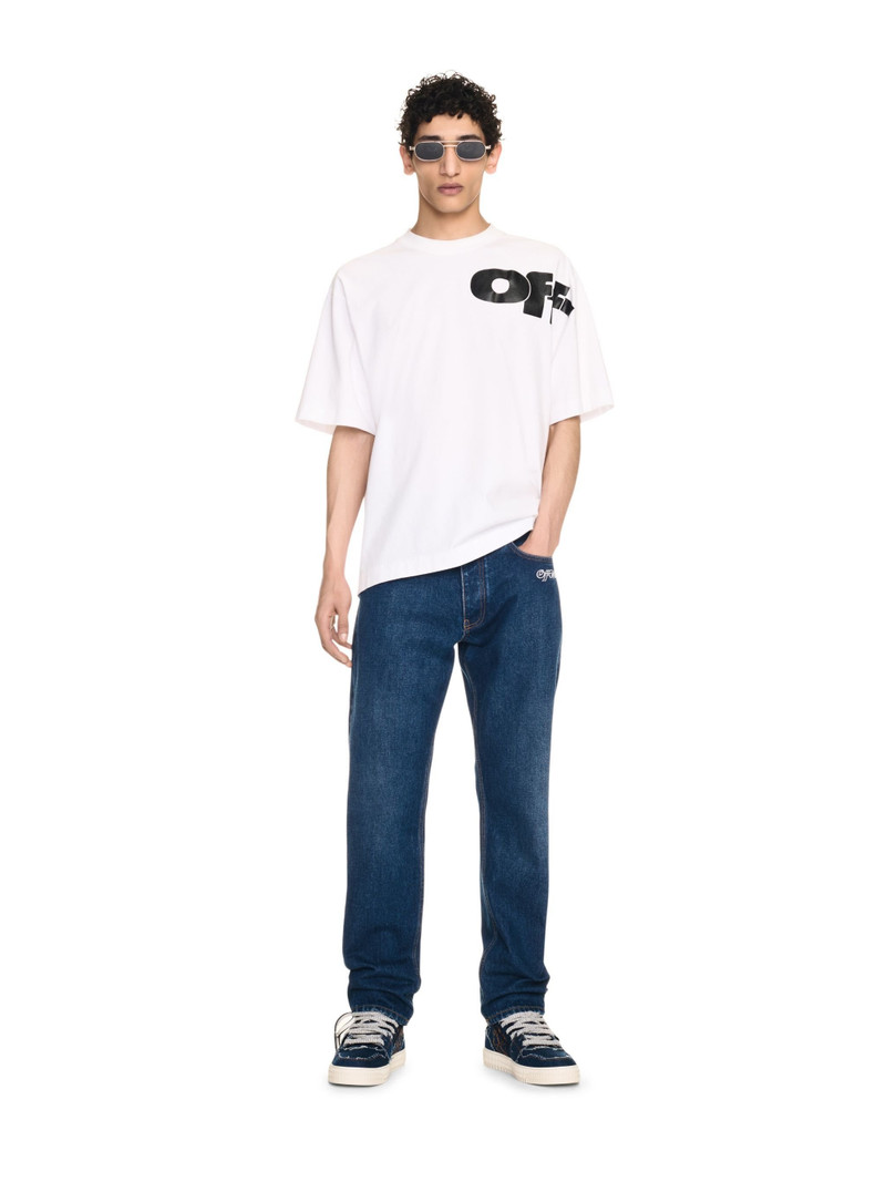 Off-White 스크립트 테이퍼 청바지 outlook